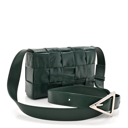 Bottega Veneta Paper Calfskin Maxi Intreccio Small Cassette Crossbody Bag Raintree 3 of 10