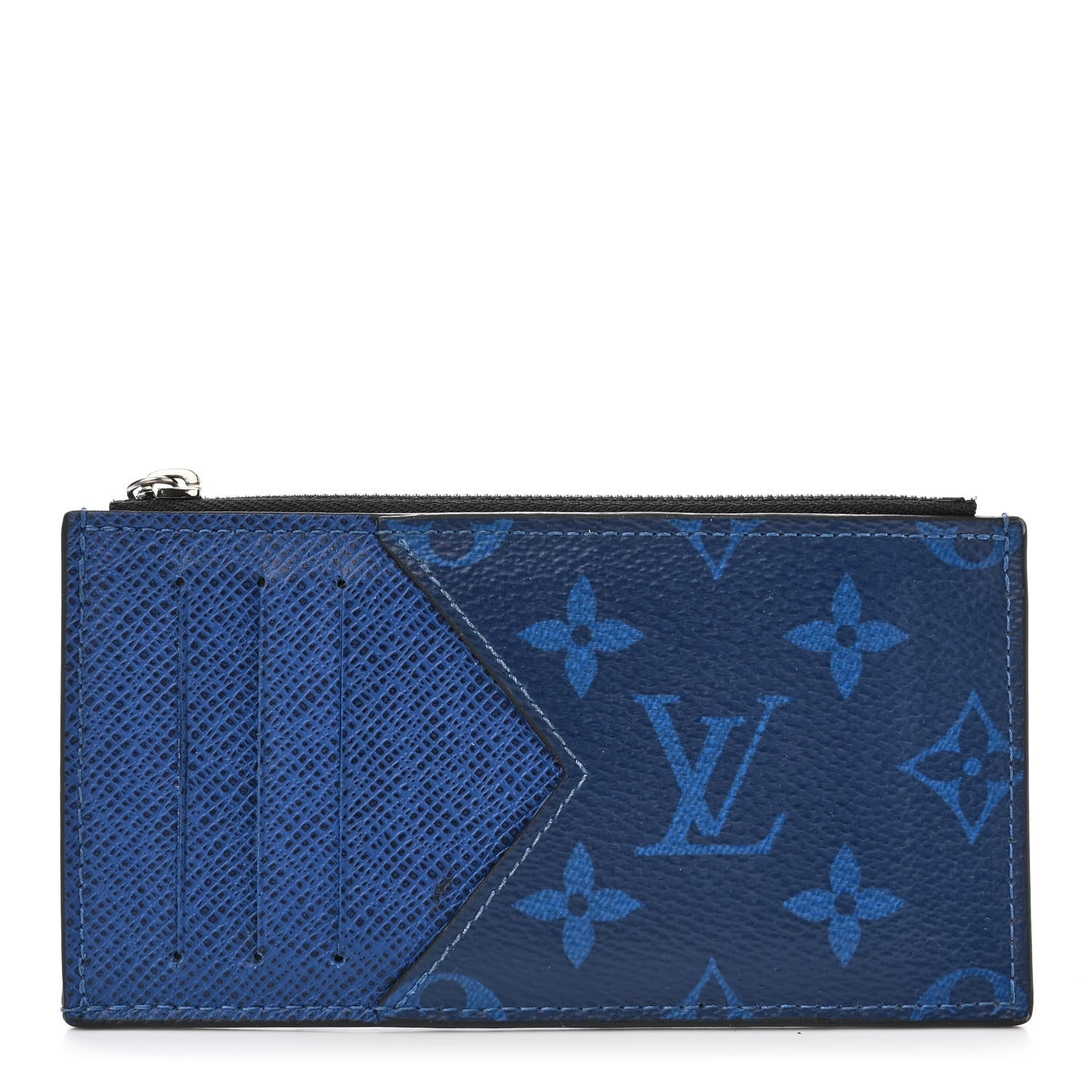 Louis Vuitton Monogram Taiga Coin Card Holder Cobalt 1 of 7
