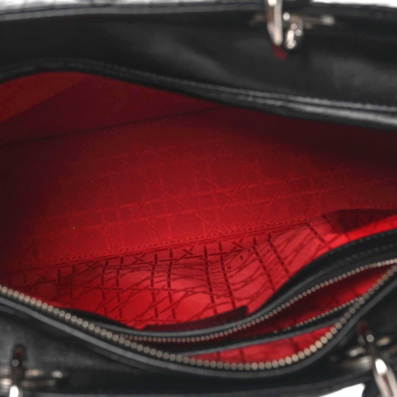 Christian Dior Lambskin Cannage Large Lady Dior Black 5 of 10