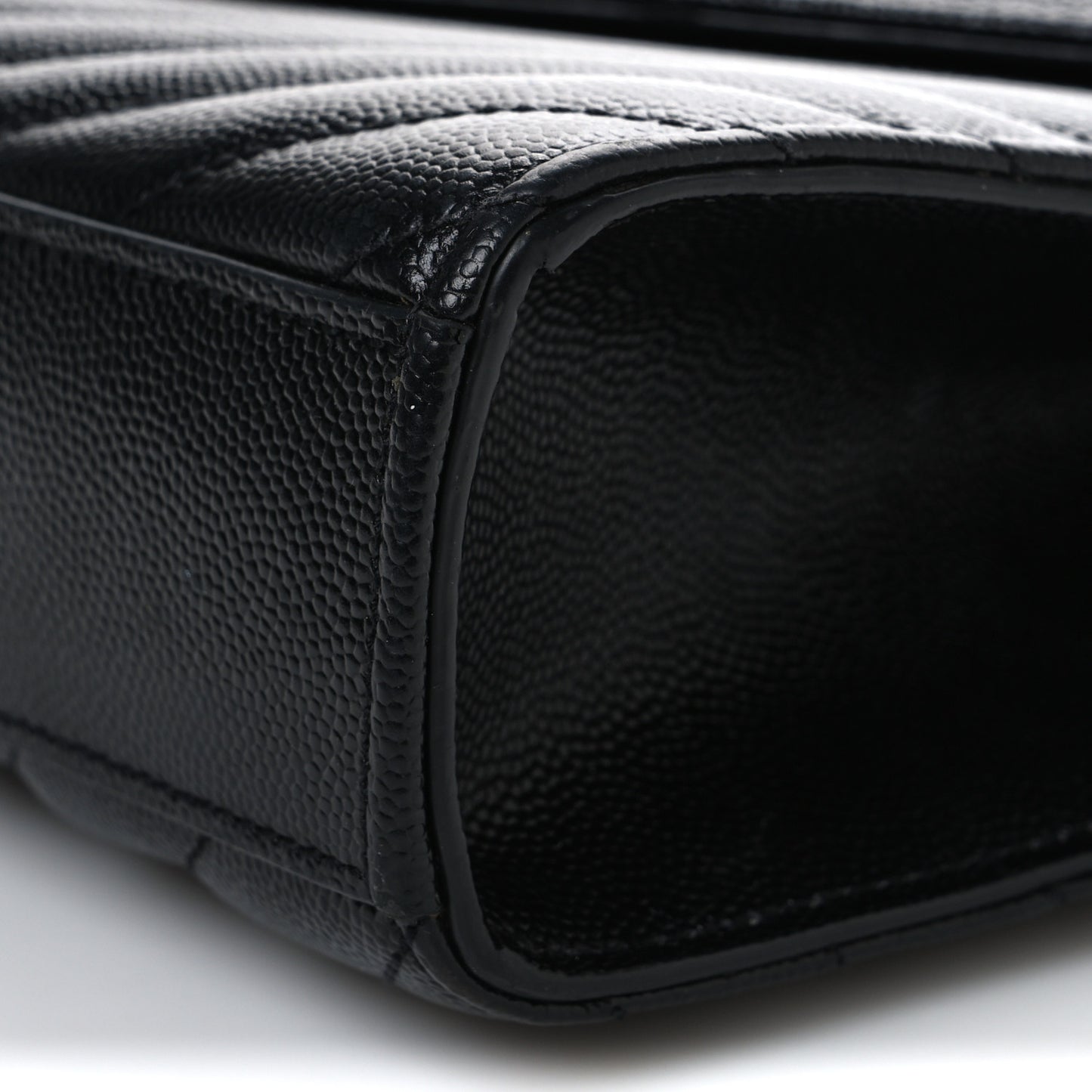 Grain De Poudre Matelasse Chevron Medium Monogram Satchel Black