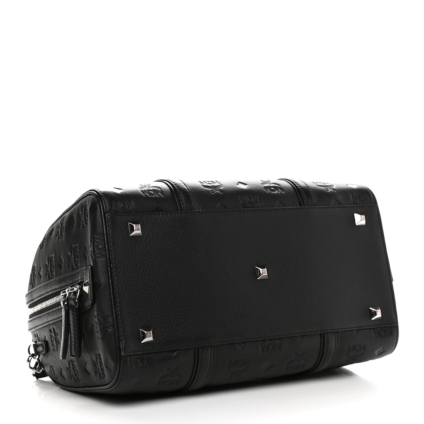 Calfskin Ottomar Monogram Boston Bag Black