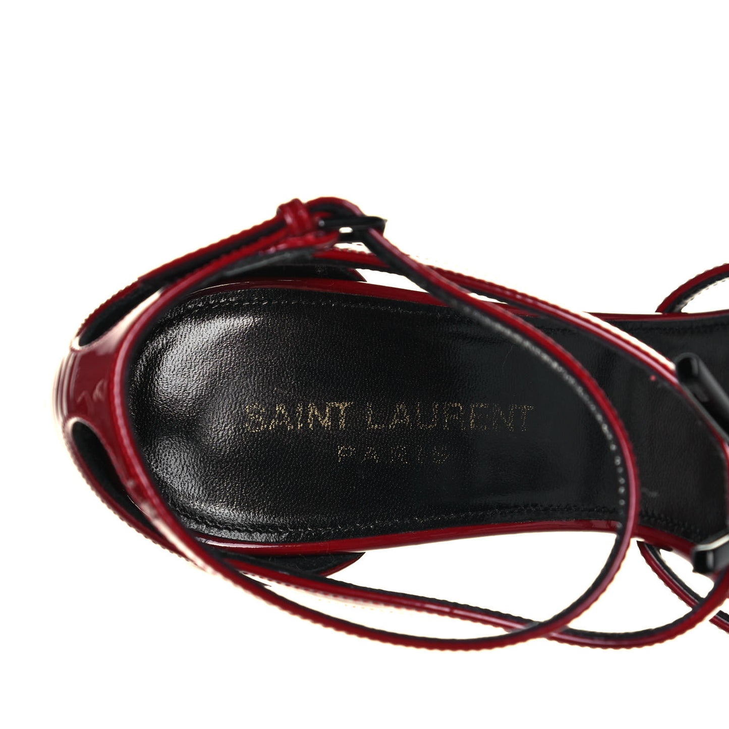 Patent Calfskin Cassandra 100 Sandals 37 Red Laquer