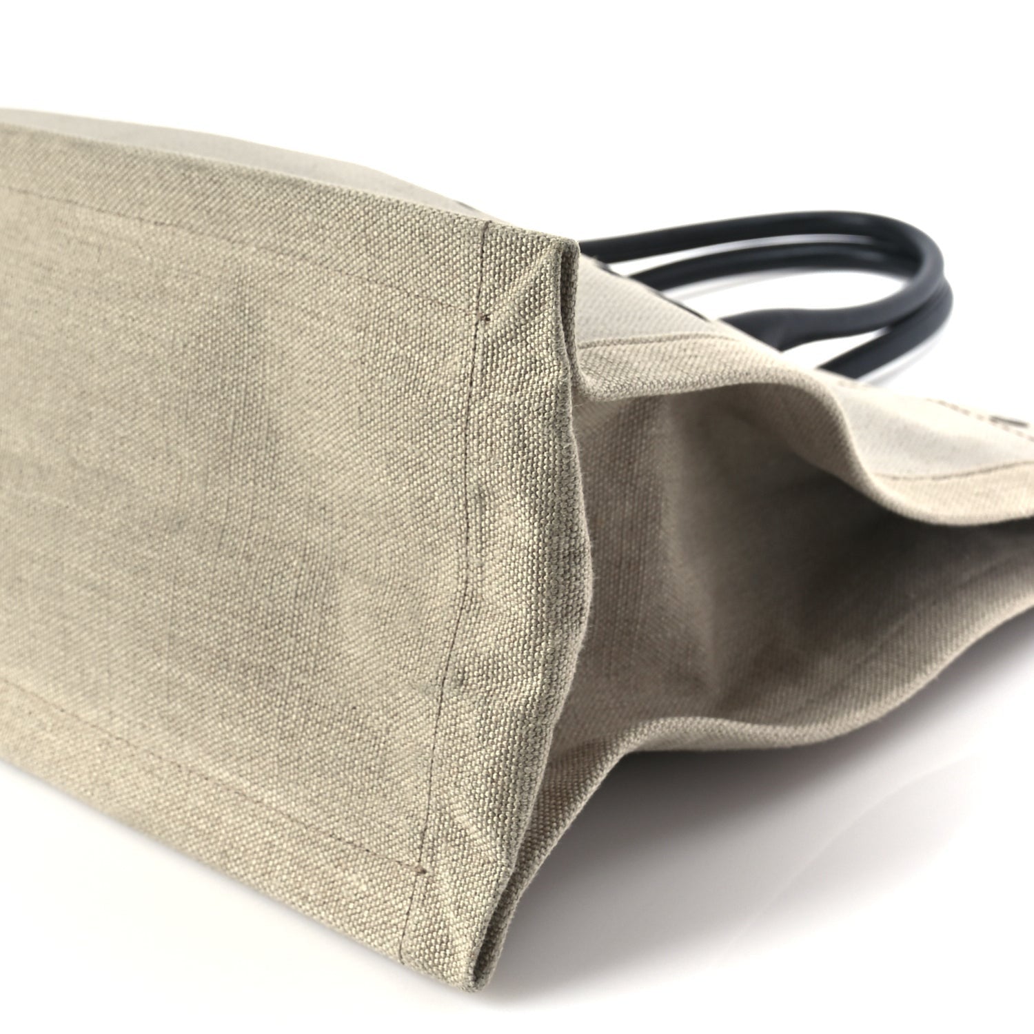 Saint Laurent Linen Calfskin Rive Gauche Tote Optic White 8 of 8