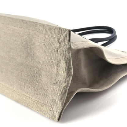 Saint Laurent Linen Calfskin Rive Gauche Tote Optic White 8 of 8