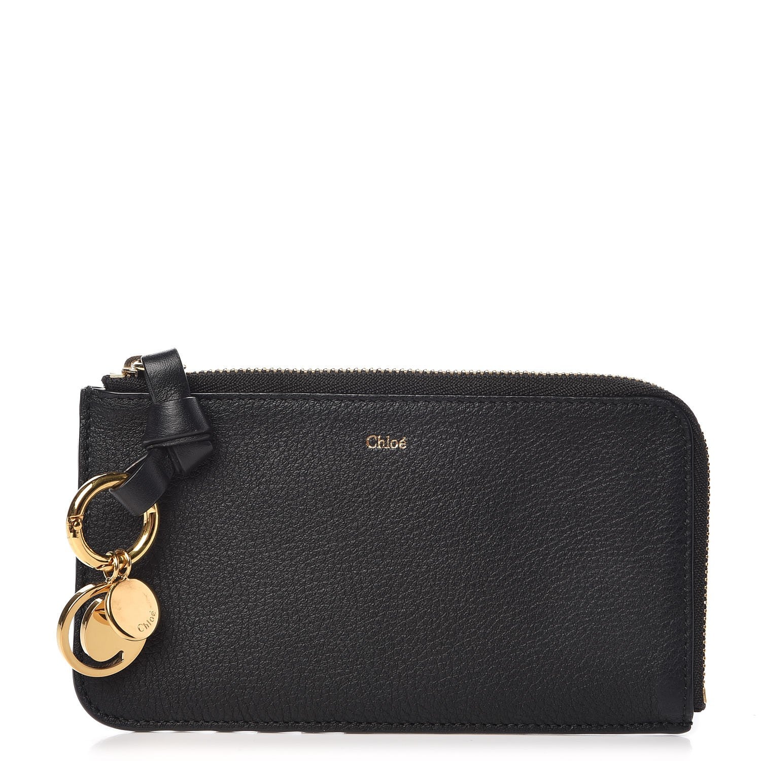 Chloe Calfskin Alphabet Purse Wallet Black 1 of 8