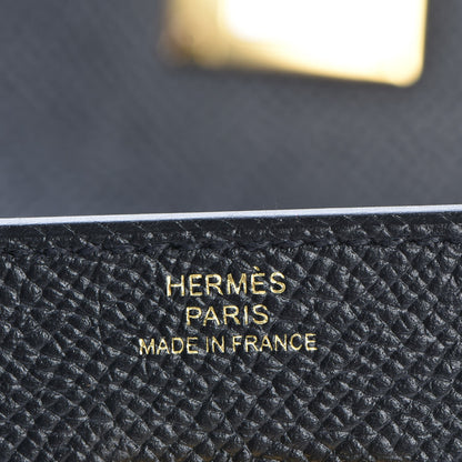 Hermes Epsom Kelly Longue Wallet Black 12 of 17