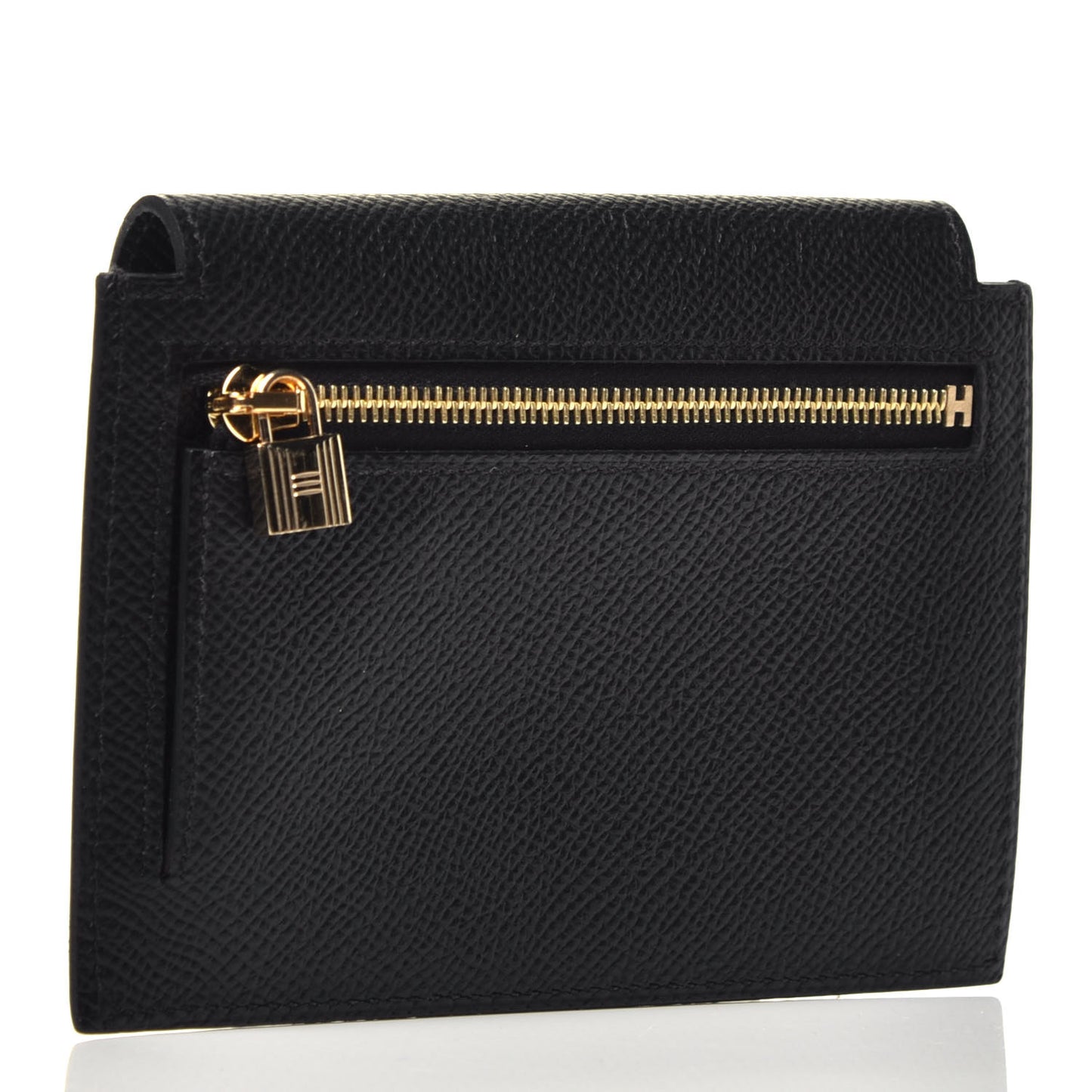 Epsom Kelly Pocket Compact Wallet Black