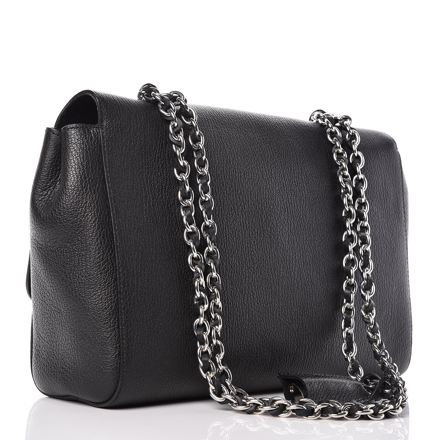 Mulberry Glossy Goatskin Medium Lily Black 1 of 9