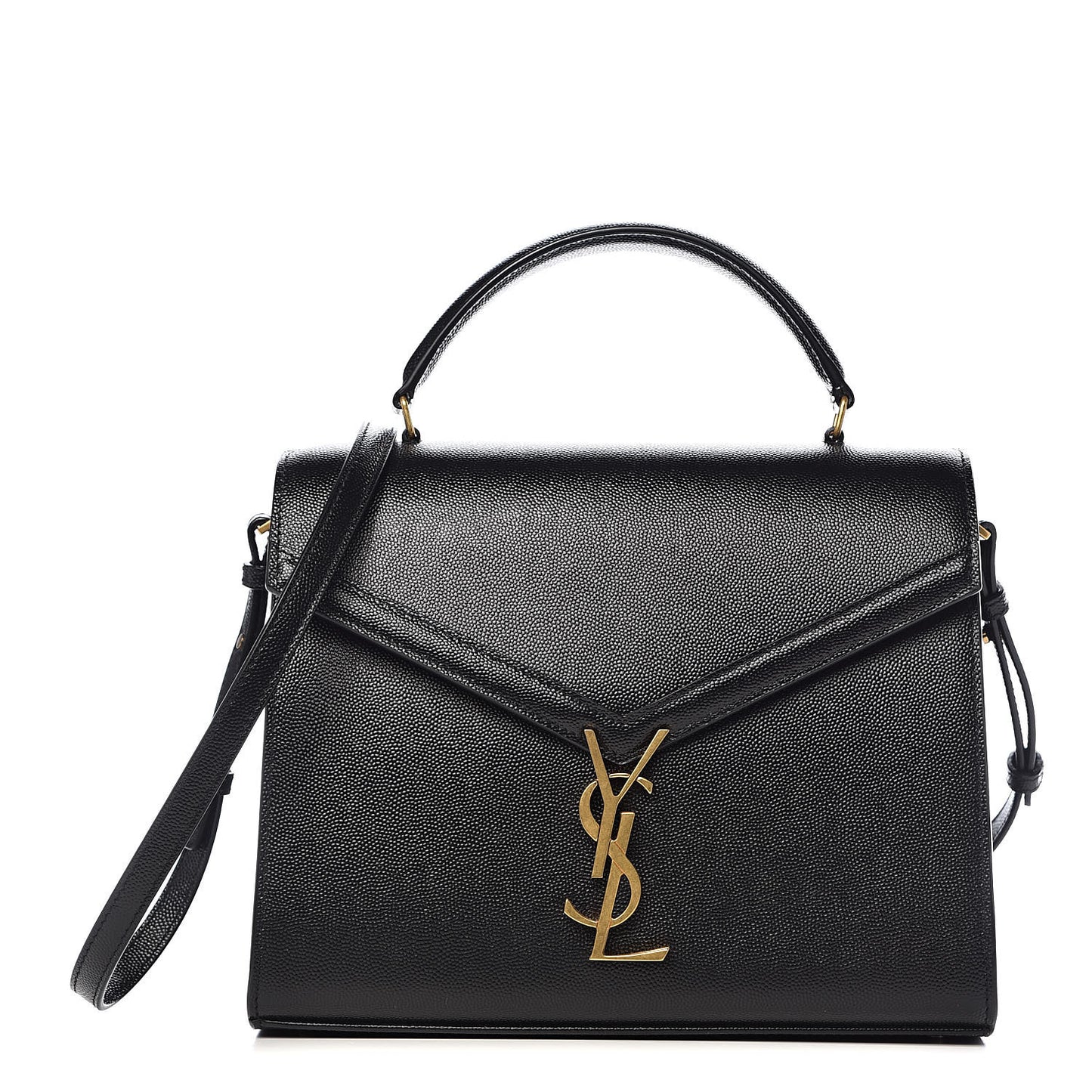 Grain de Poudre Medium Classic Monogram Cassandra Top Handle Black Rouge Legion