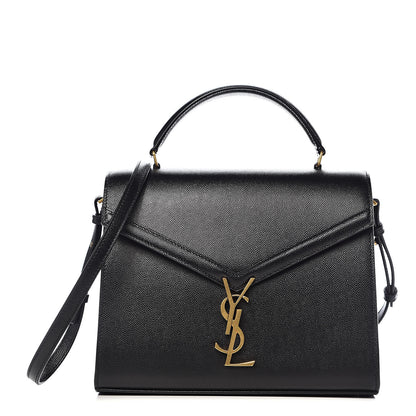 Saint Laurent Grain de Poudre Medium Classic Monogram Cassandra Top Handle Black Rouge Legion 1 of 14