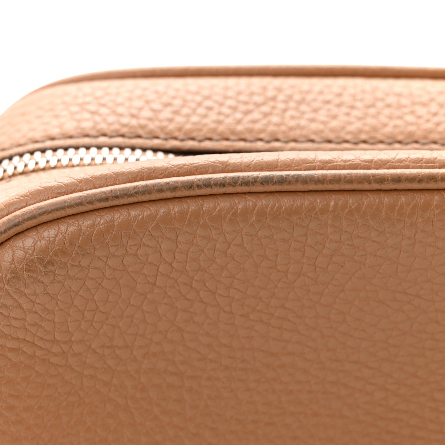 Pebbled Calfskin Small Soho Disco Bag Camelia