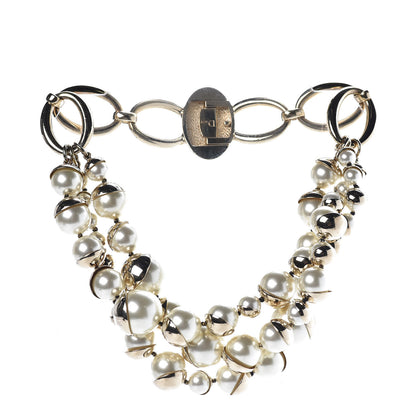 Christian Dior Pearl Mise en Dior Multi Strand Necklace Gold 1 of 5