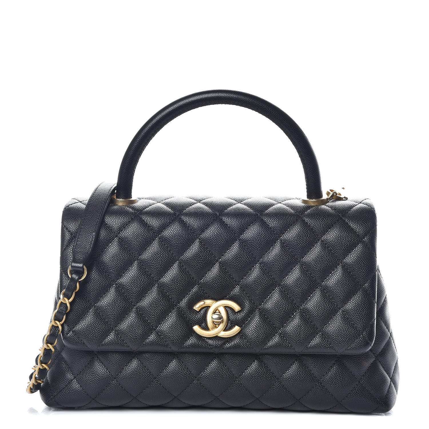 Chanel Caviar Quilted Small Coco Handle Flap Black 1 of 9
