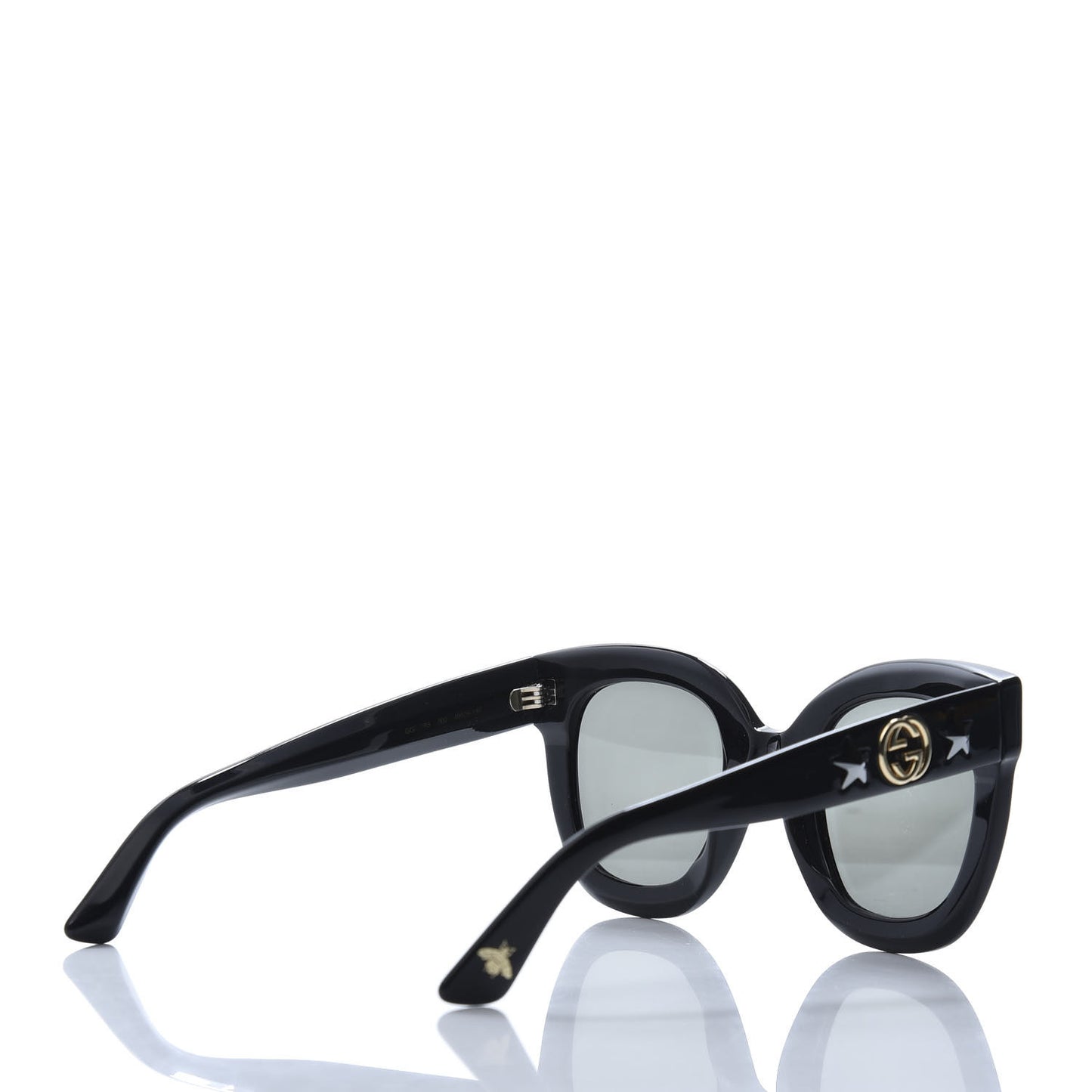 Round Frame Star Sunglasses GG0208S Black