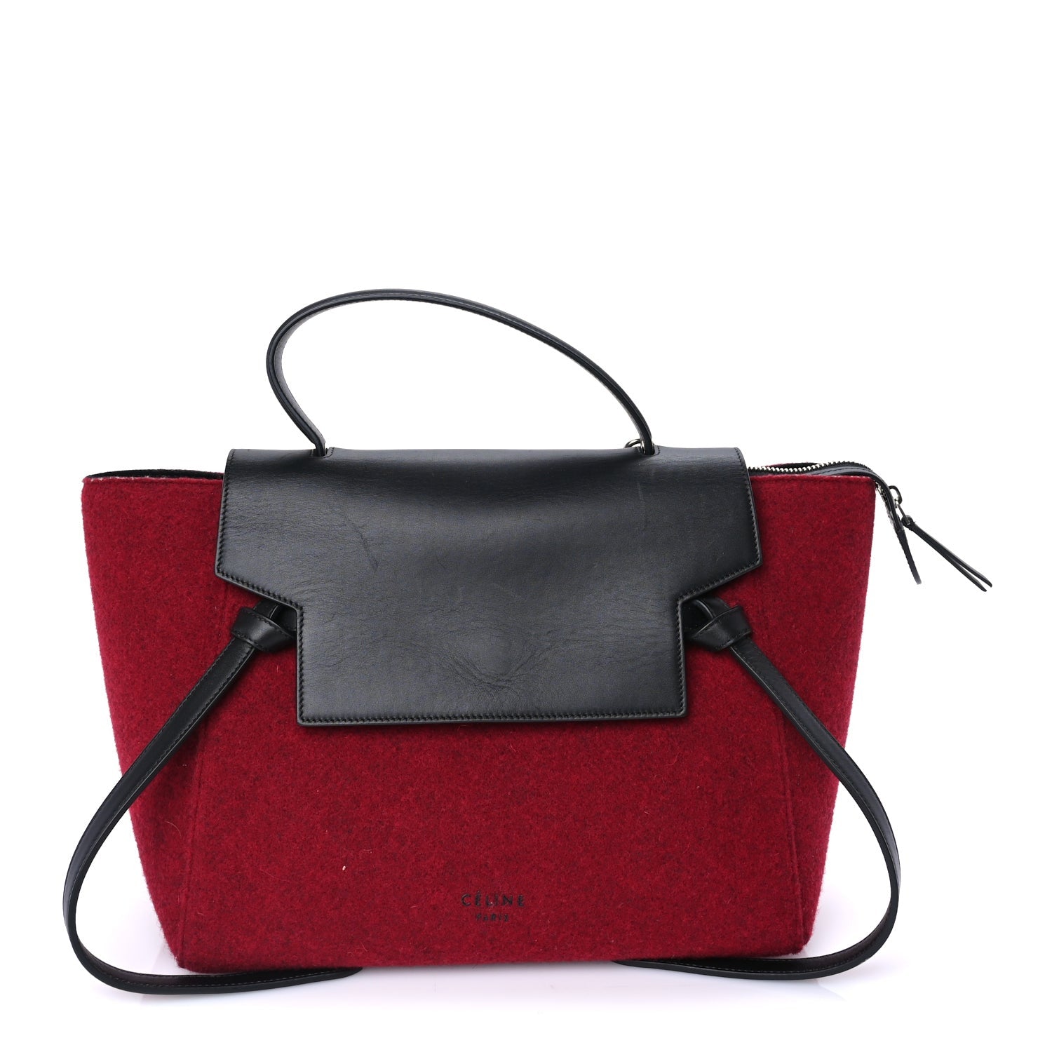 Celine Felt Smooth Calfskin Mini Belt Bag Red 1 of 7