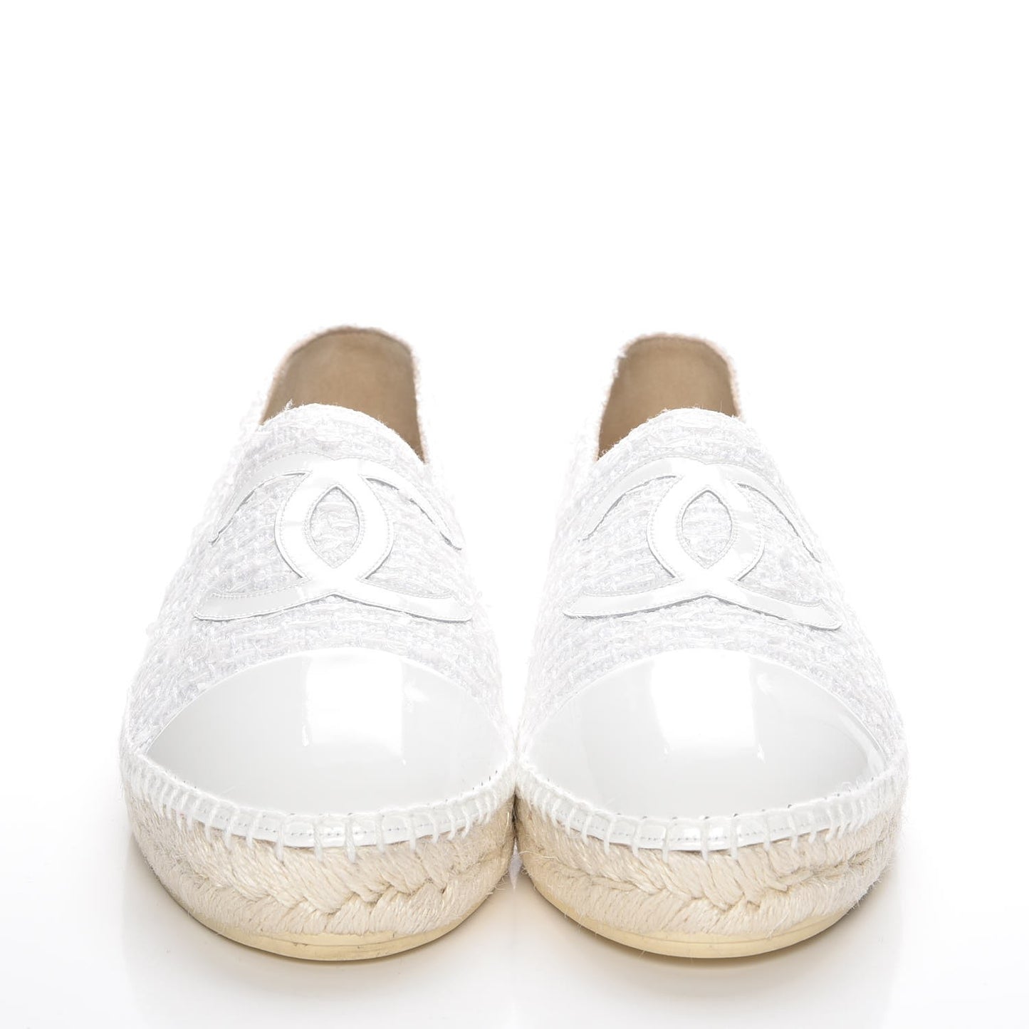 Tweed Patent CC Espadrilles 42 White