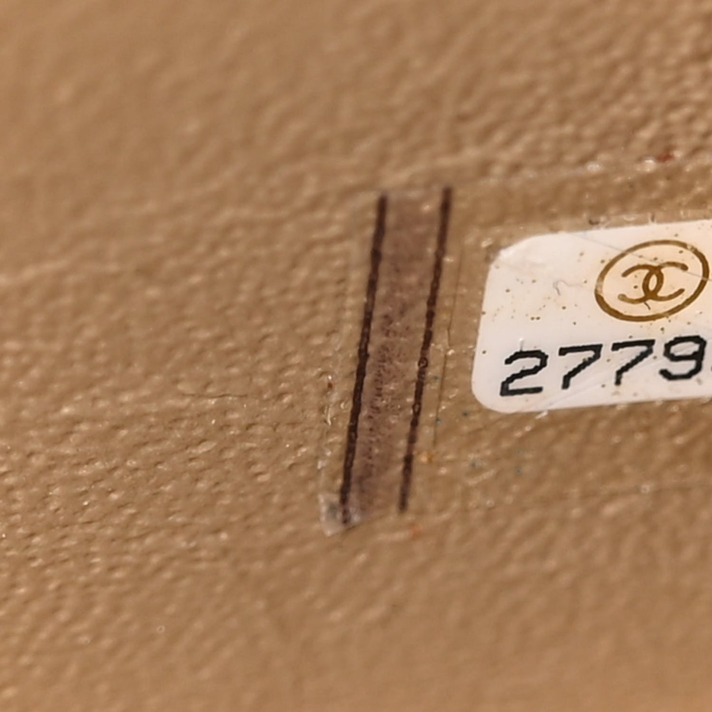 Raffia Calfskin Medium CC Filigree Vanity Case Gold