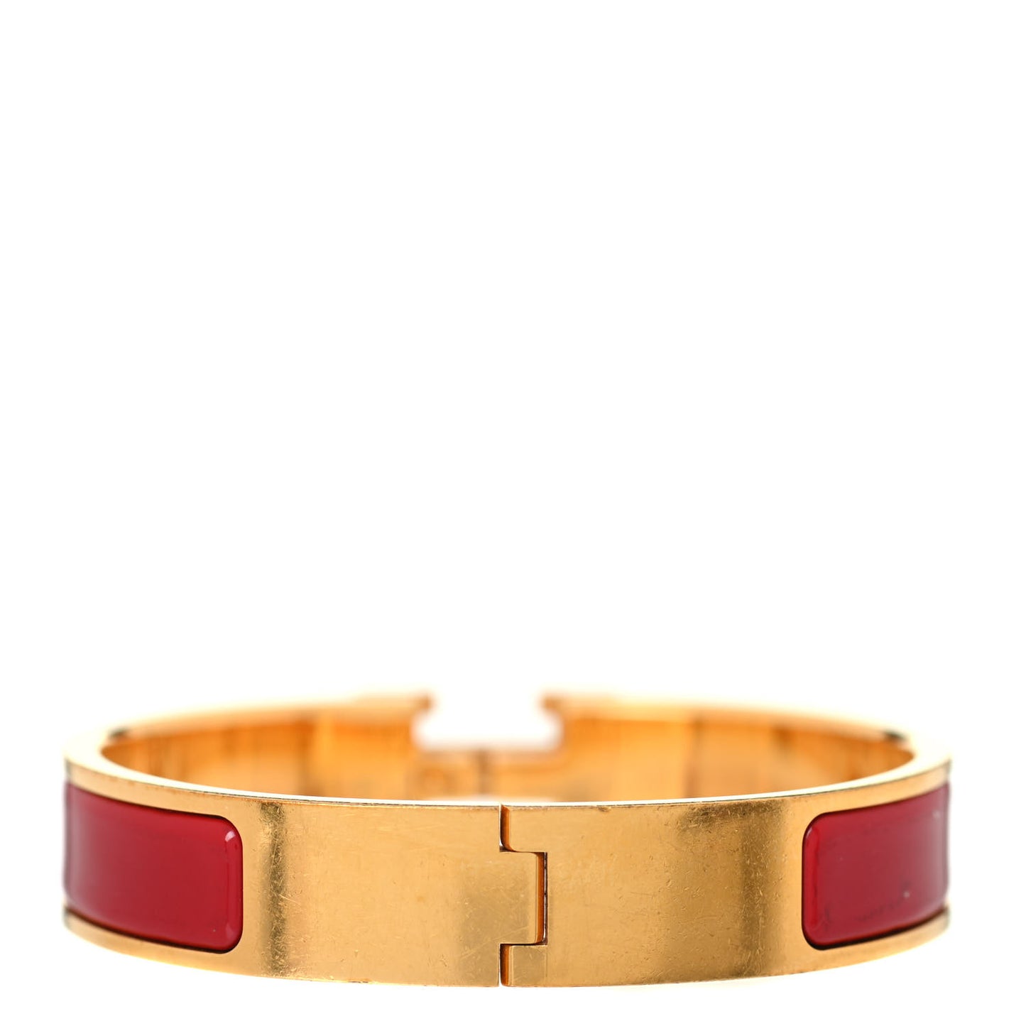 Enamel Narrow Clic Clac H Bracelet PM Red