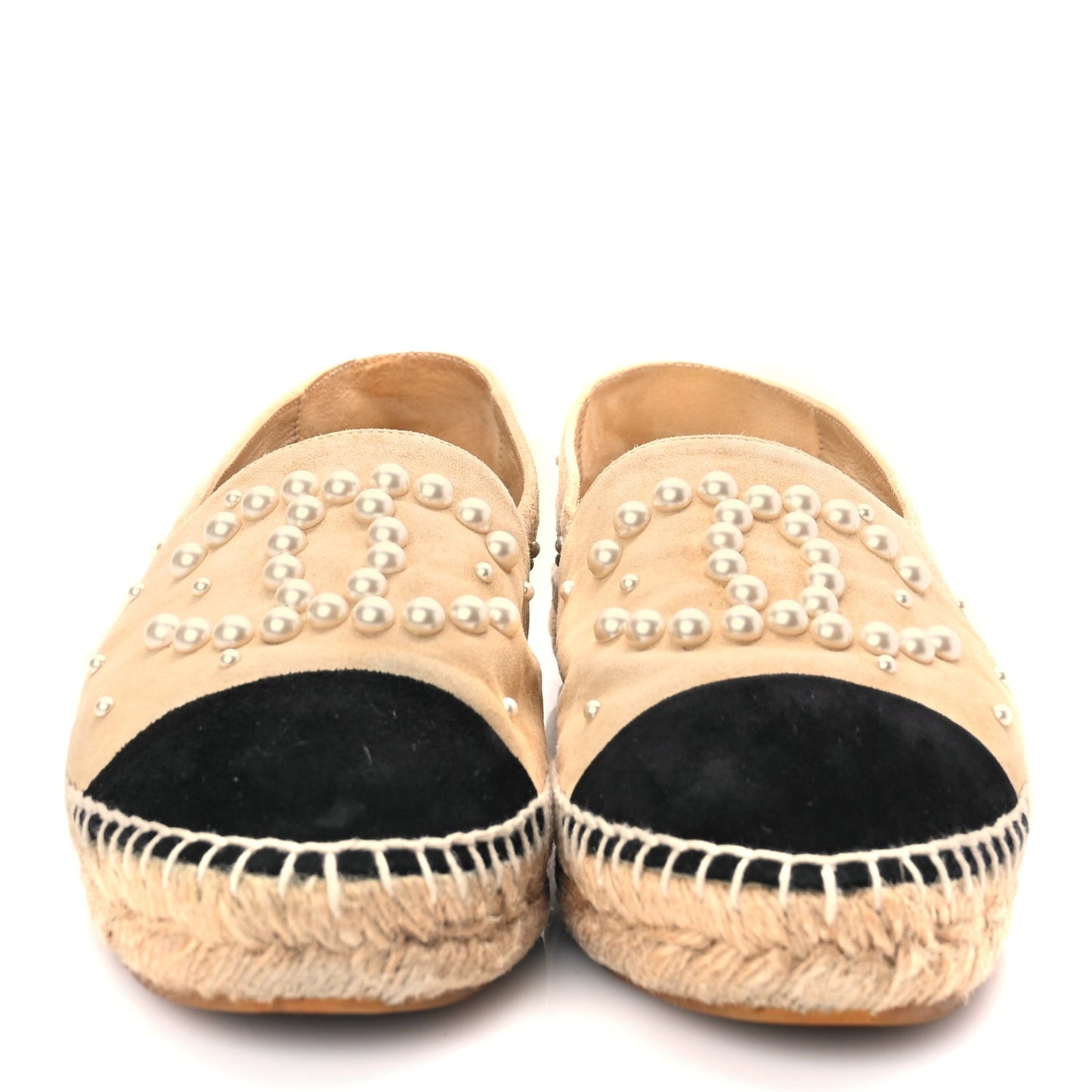 Suede Pearl CC Espadrilles 37 Beige Black