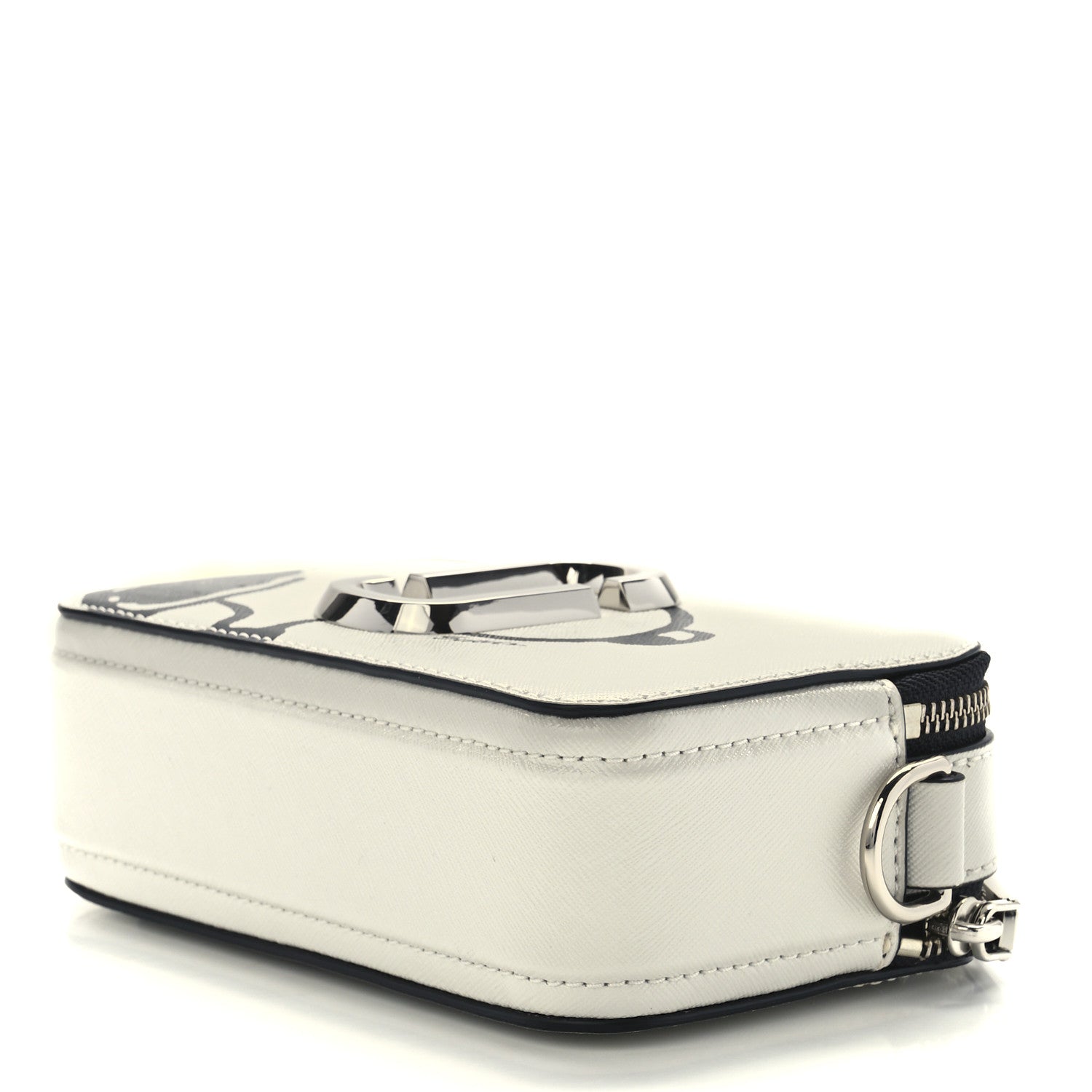 Marc Jacobs X Peanuts Saffiano Small Snoopy Snapshot Camera Bag White Black 12 of 15