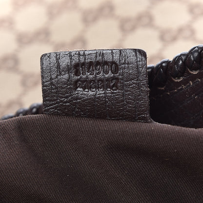 Gucci Monogram Large Horsebit Chain Hobo Dark Brown 7 of 11