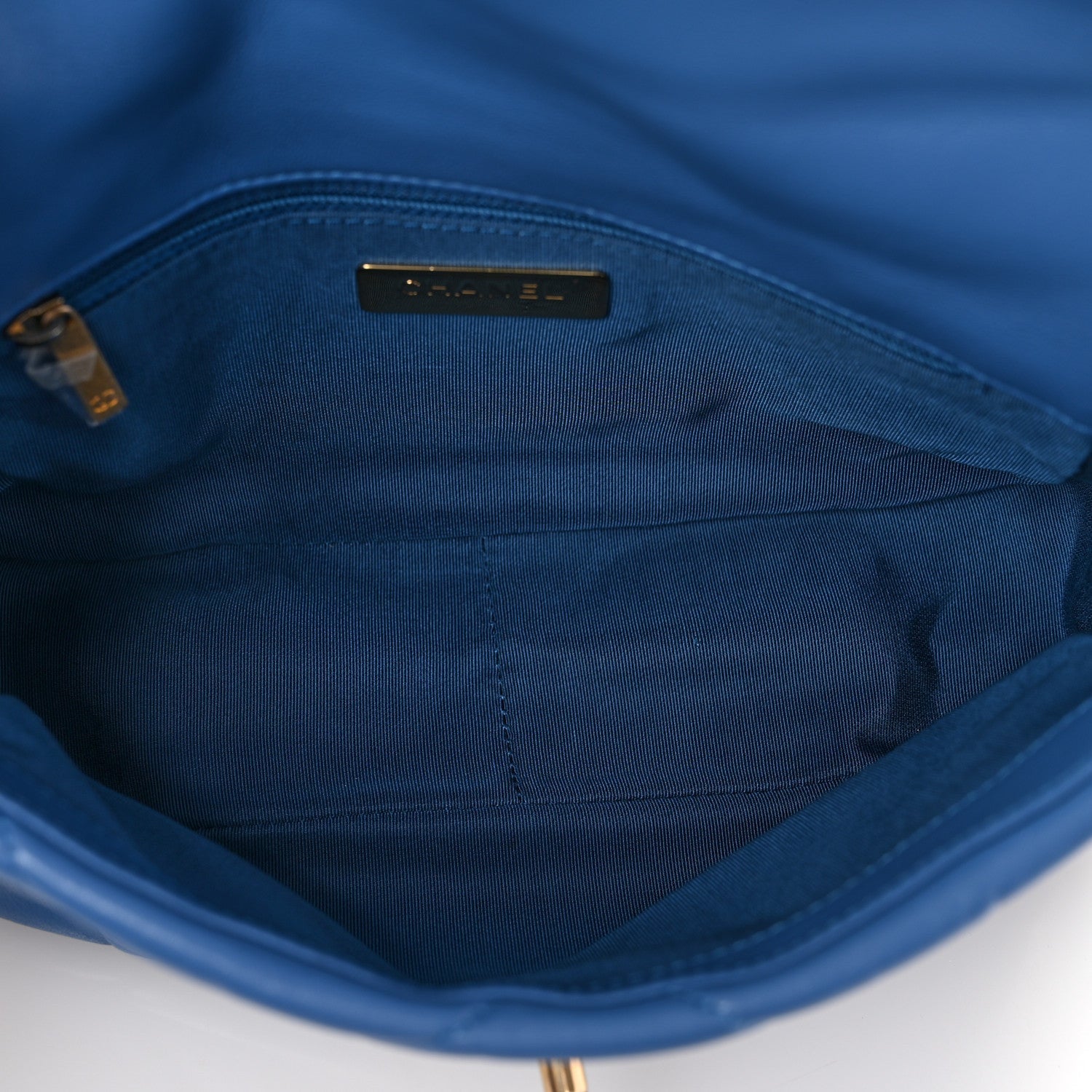 Chanel Lambskin Quilted Medium 19 Flap Blue 5 of 7
