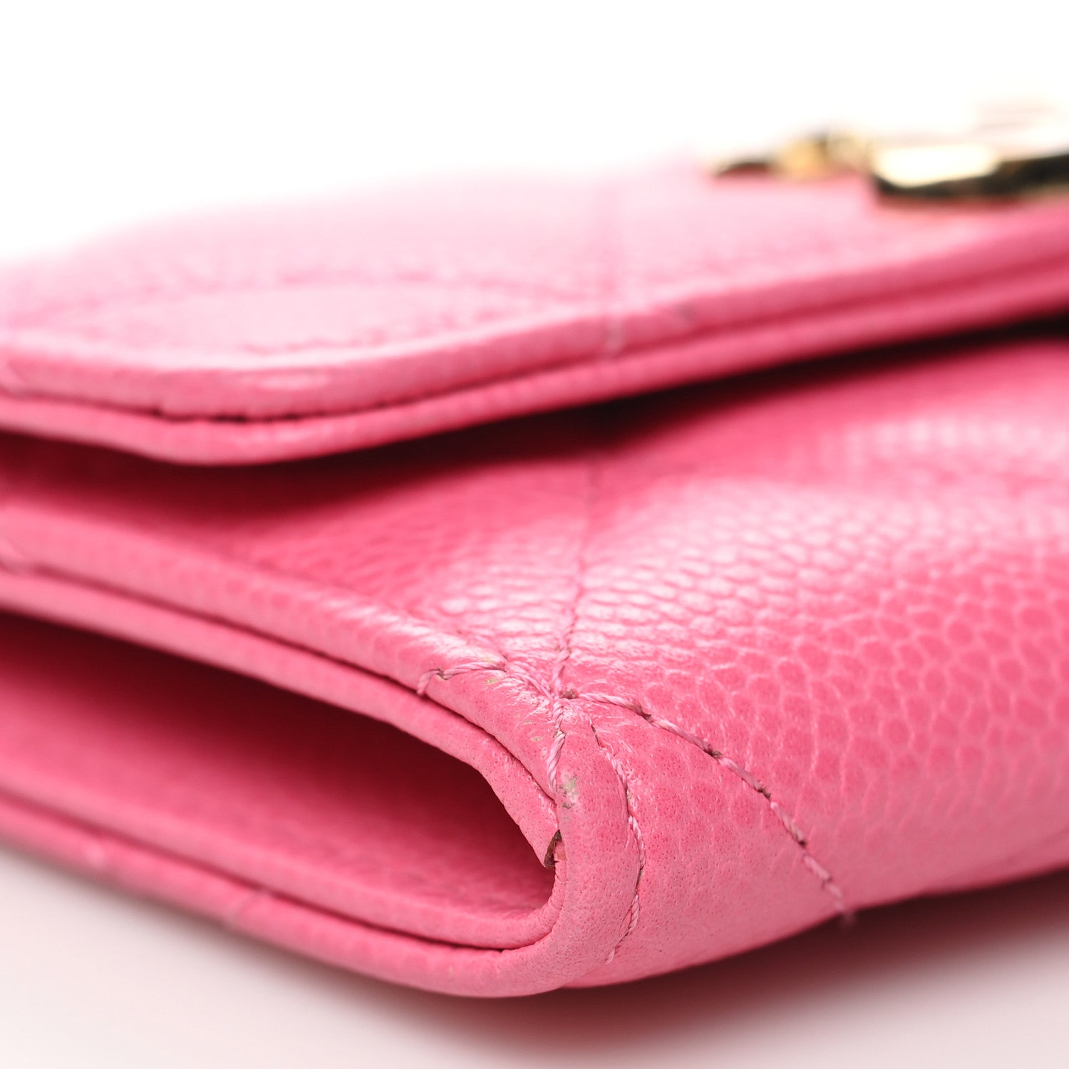 Chanel Caviar Quilted Flap Card Holder Pink 10 of 11