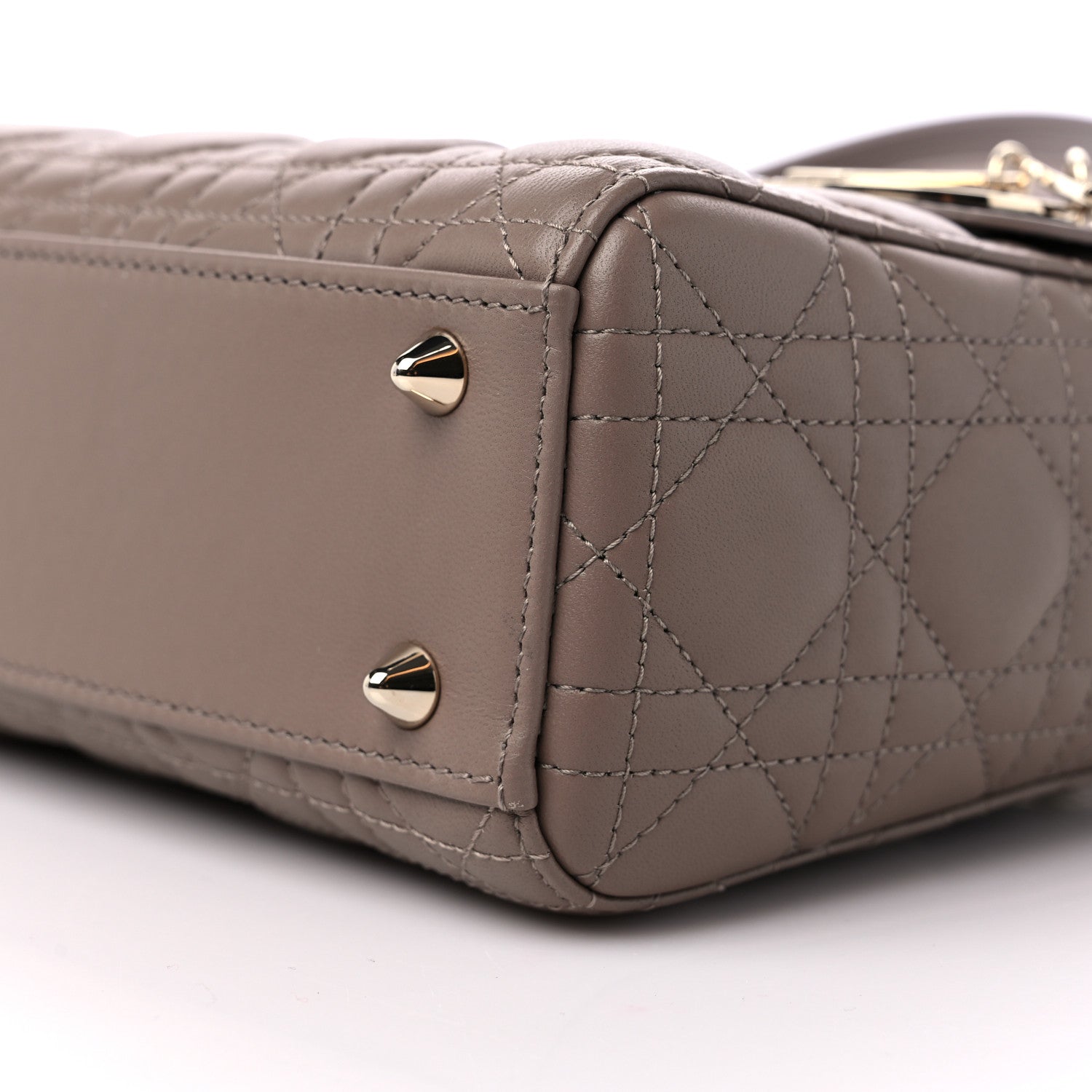 Christian Dior Lambskin Cannage Small My ABCDior Lady Dior Warm Taupe 8 of 8