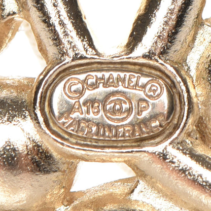 Chanel Pearl Crystal Baguette CC Brooch Gold 4 of 5