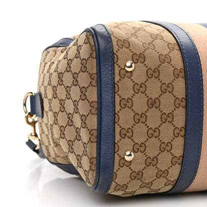 Gucci Monogram Vintage Web Medium Boston Blue 8 of 16