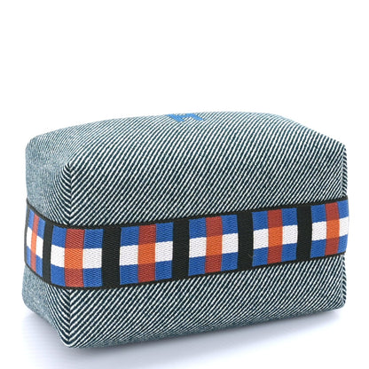 Hermes Merino Wool Small Au Carre Bride-A-Brac Pouch Vert Foret 3 of 8