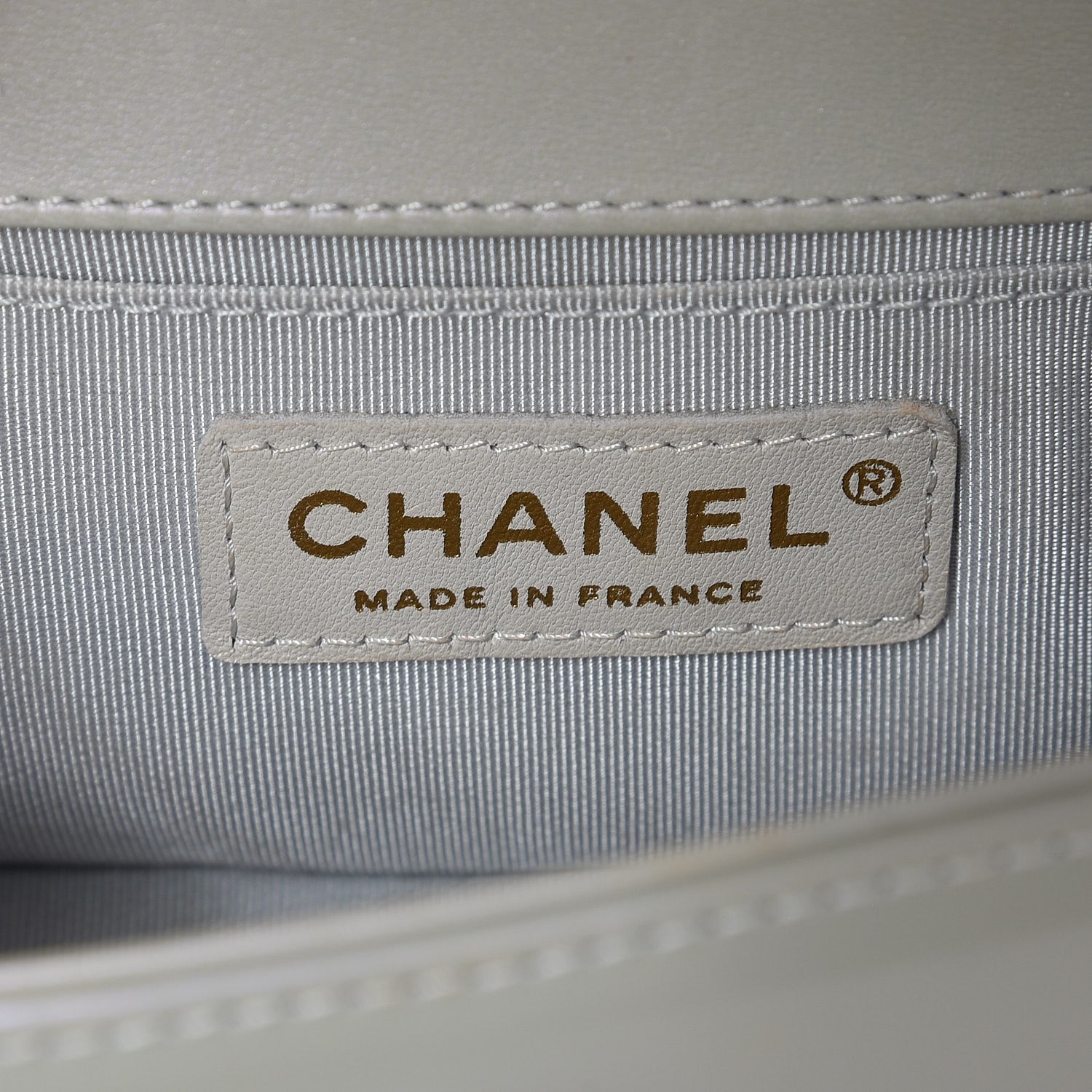 Chanel Iridescent Calfskin Quilted Small Boy Flap Light Grey 6 of 8