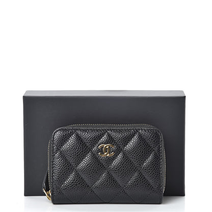 Chanel Caviar Quilted Zip Coin Purse Black 8 of 8