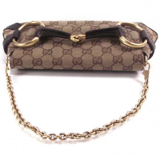 Monogram Horsebit Small Handbag Brown