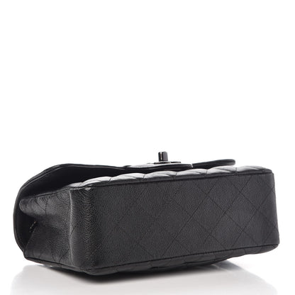 Chanel Crumpled Calfskin Quilted Mini Rectangular Flap So Black 4 of 8