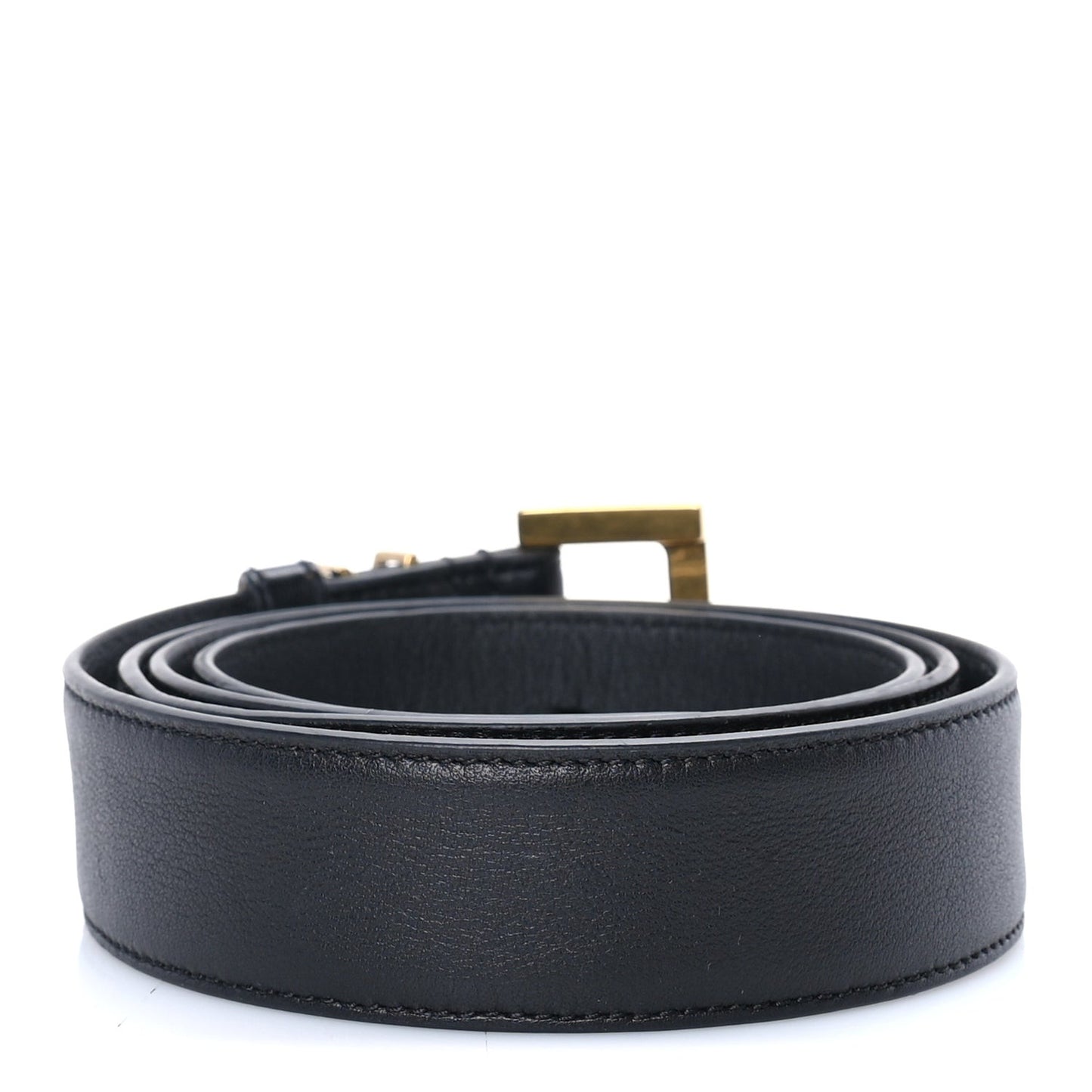Smooth Calfskin Monogram Cassandre Extra Thin Square Buckle 85 34  Black