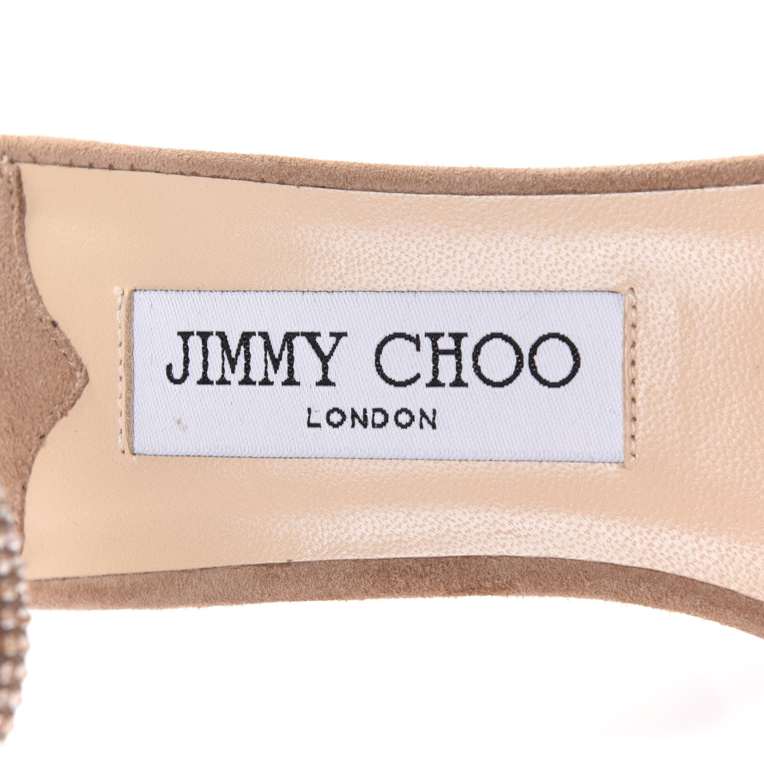 Jimmy Choo Suede Crystal Daisy 100 Sandal 38 Nude 15 of 17