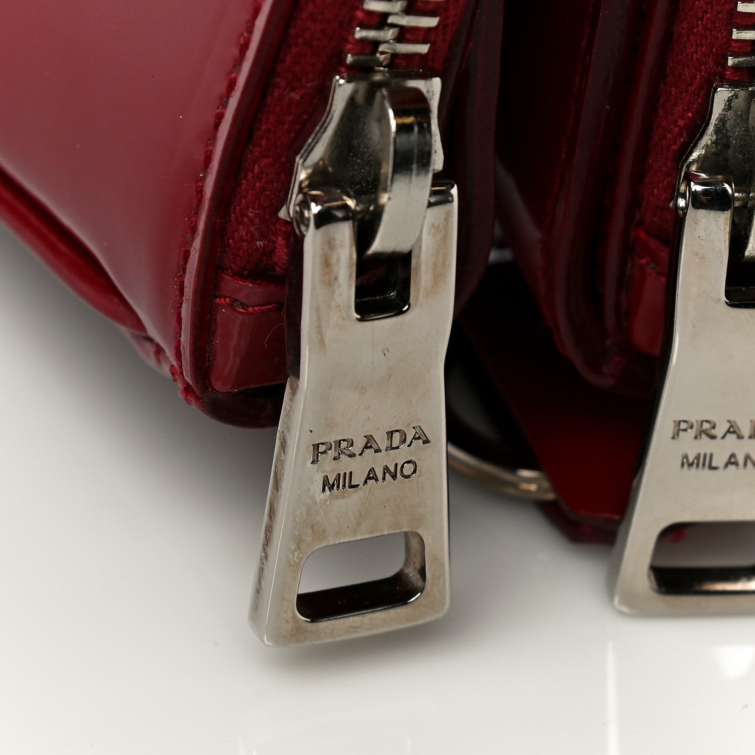 Prada Spazzolato Large Double Zip Tote Rubino 11 of 20