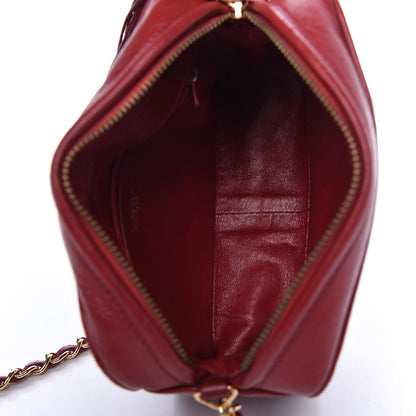 Chanel Lambskin Quilted Tassel Camera Case Red 5 of 11