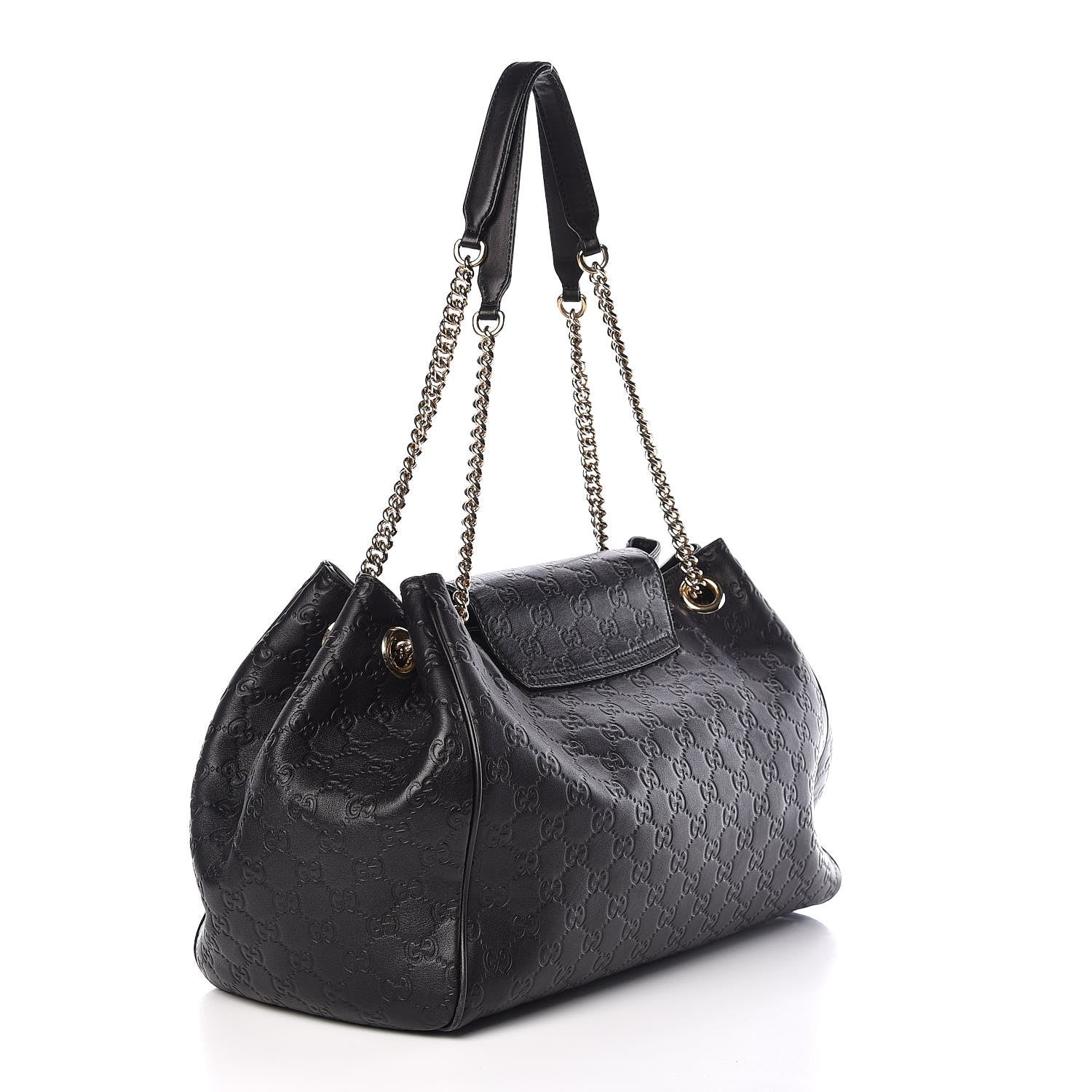 Gucci Guccissima Medium Emily Shoulder Bag Black 3 of 13
