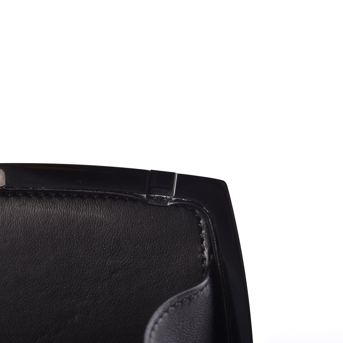 Plexiglass Compact Box Clutch Black