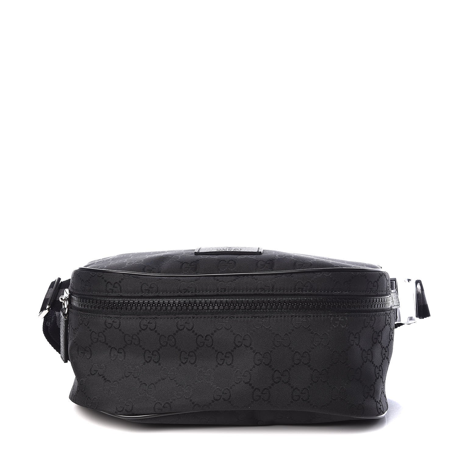 Gucci Nylon Monogram Fanny Pack Belt Bag Black 1 of 10