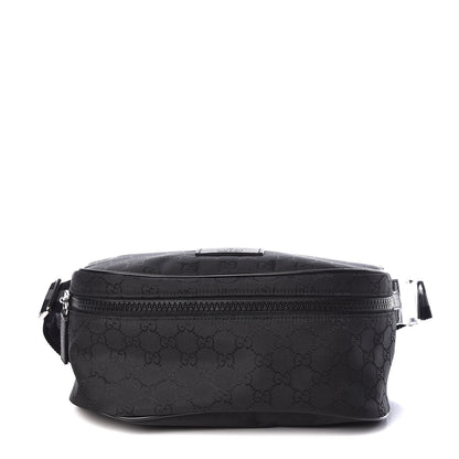 Gucci Nylon Monogram Fanny Pack Belt Bag Black 1 of 10