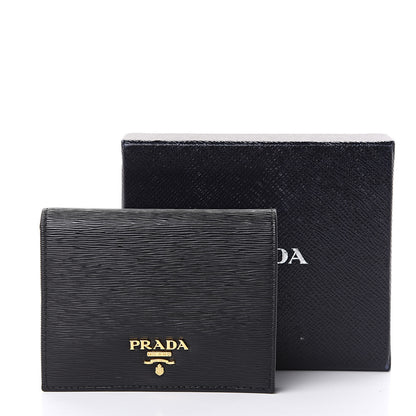 Prada Vitello Move Bi-Fold Wallet Black 8 of 8