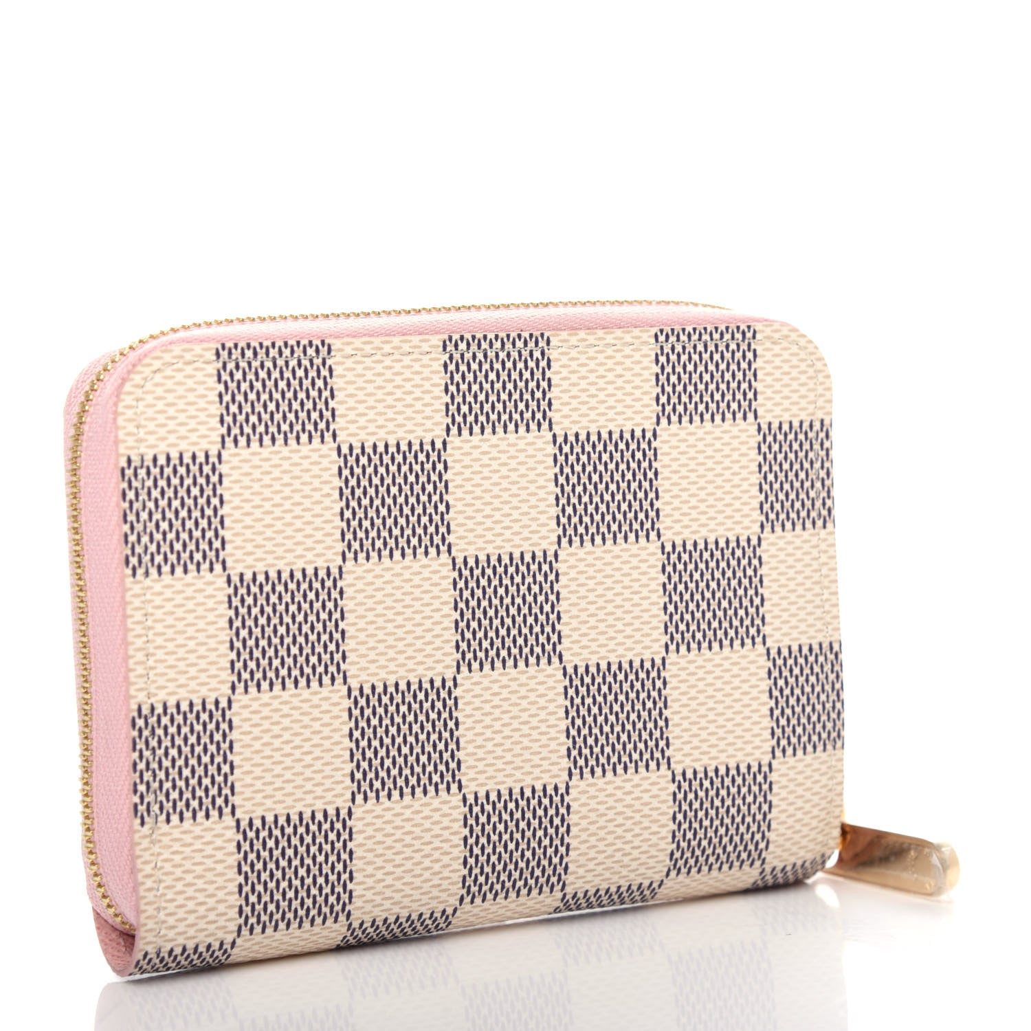 Louis Vuitton Damier Azur Zippy Coin Purse Rose Ballerine 3 of 8