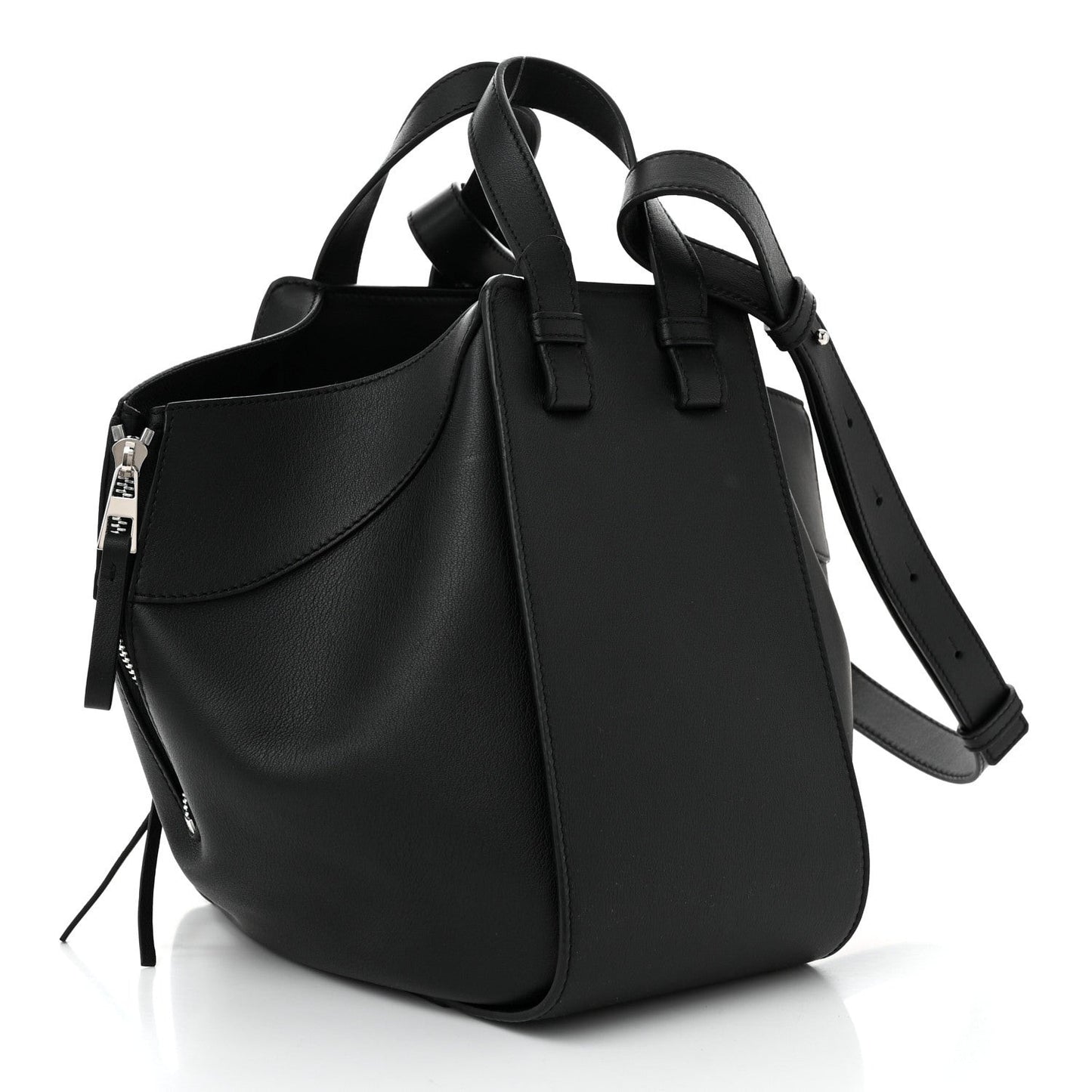 Calfskin Small Hammock Shoulder Bag Black