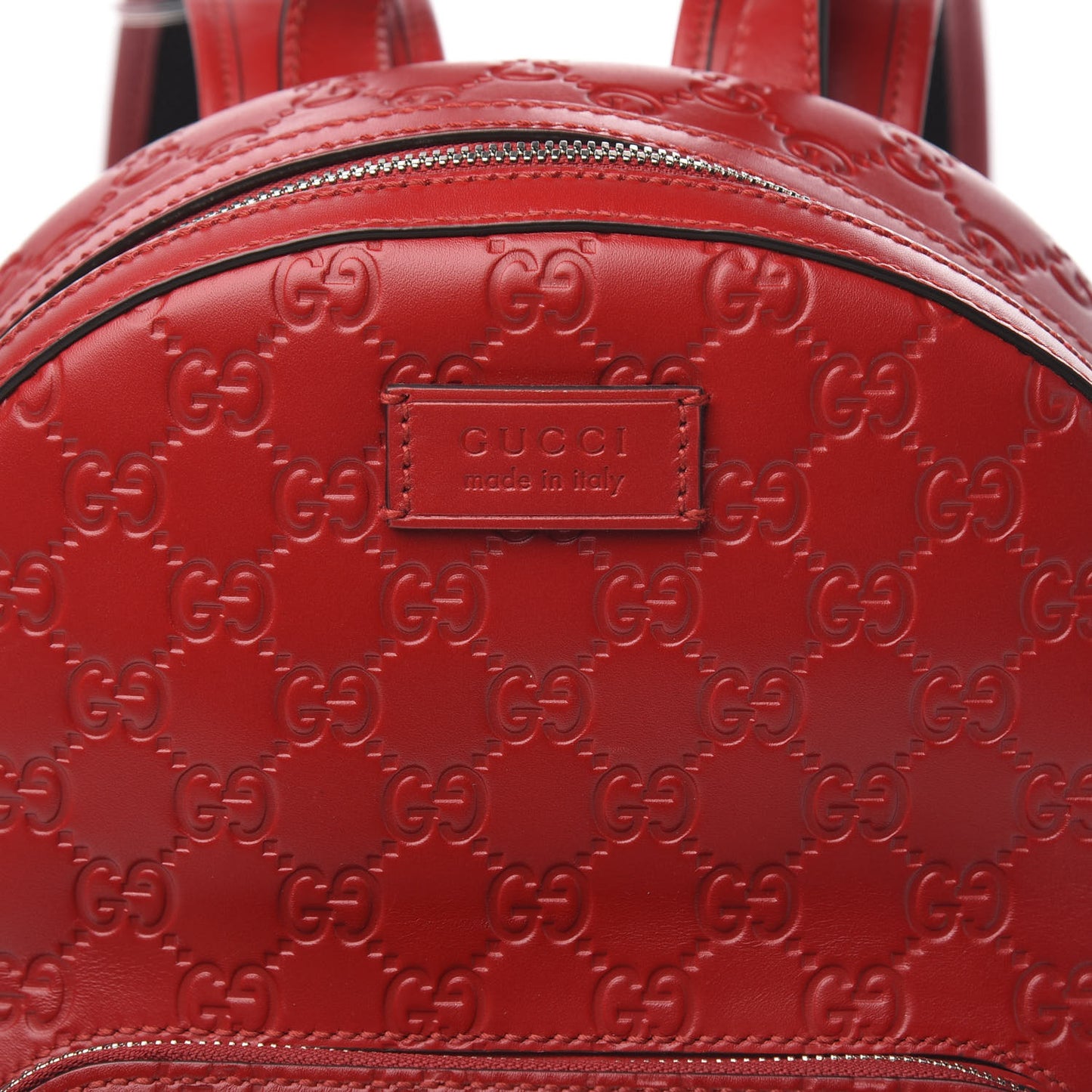 Guccissima Signature Small Day Backpack Hibiscus Red