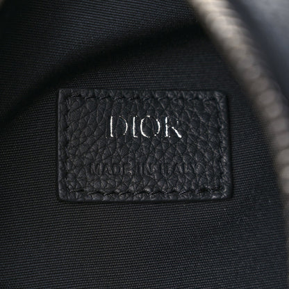 Christian Dior Grained Calfskin Oblique Scarab Sling Bag Blue Black 4 of 9