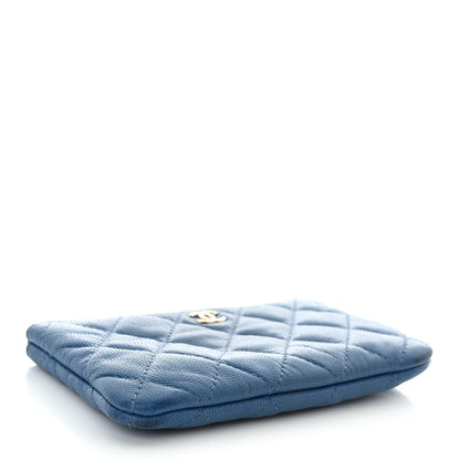 Chanel Caviar Quilted Small Pouch Blue 4 of 6
