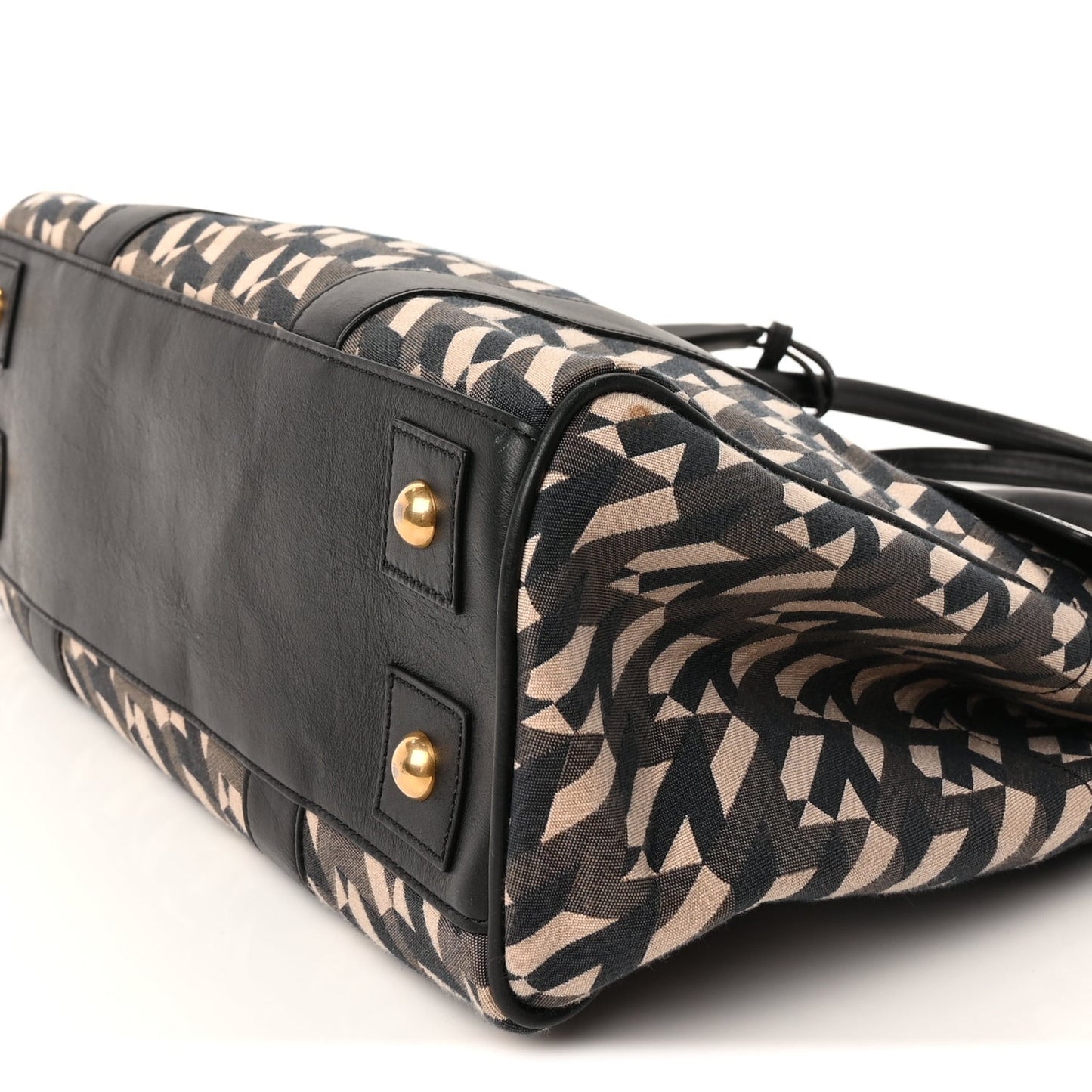 Monogram Smooth Calfskin Canvas Print Bayswater  Black